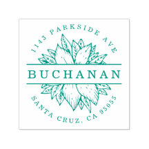 Zirkuläre botanische Rücksendeadresse