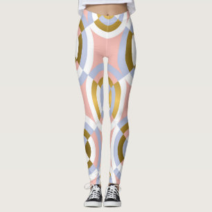 Zirkuläre geometrische Formen: farbenfrohe Vintage Leggings