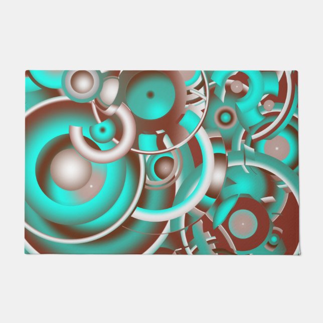 Zirkuläre Himmelskonzentrische Kreise Fußmatte (Vorderseite)