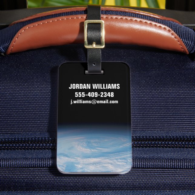 Zirkuläre Wolkenbildung über den Südpazifik. Gepäckanhänger (Vorderseite Insitu 2)