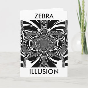Zirkuläre Zebra Kaleidoskop Kunst Print Karte