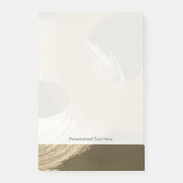 Zirkulärer Sandsturm in Tan und Dunkelbraun Post-it Klebezettel (Vorderseite)