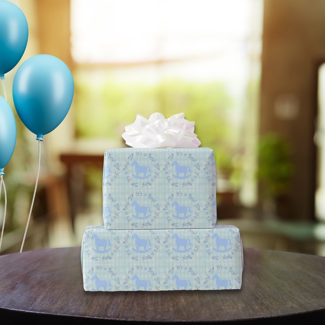 Zirkulärer Text des Blauen Rockhorns Geschenkpapier (Von Creator hochgeladen)