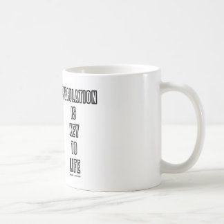 Zirkulation ist Schlüssel zum Leben (Kreis von Tasse