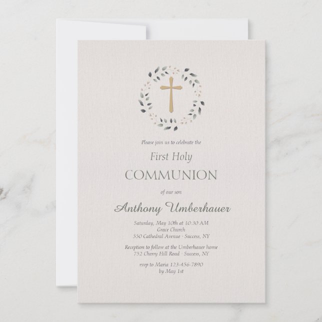 Zirkulierte religiöse Einladung (Vorderseite)