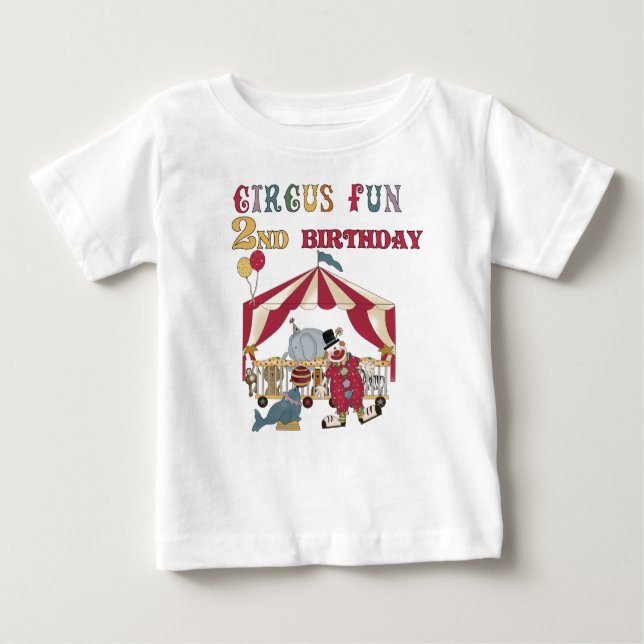 Zirkus-2. Geburtstag Baby T-shirt (Vorderseite)