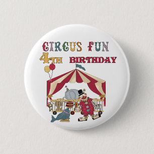 Zirkus 4. Geburtstagsgeschenke und Geschenke Button