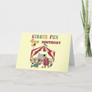 Zirkus 4. Geburtstagsgeschenke und Geschenke Karte