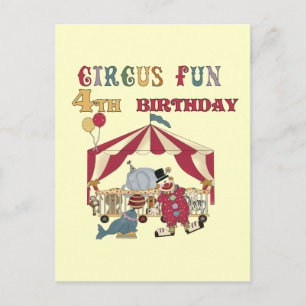 Zirkus 4. Geburtstagsgeschenke und Geschenke Postkarte