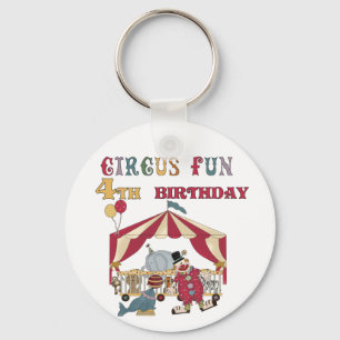 Zirkus 4. Geburtstagsgeschenke und Geschenke Schlüsselanhänger