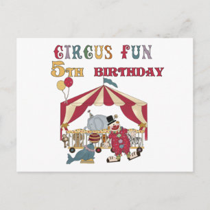 Zirkus 5. Geburtstagsgeschenke Postkarte
