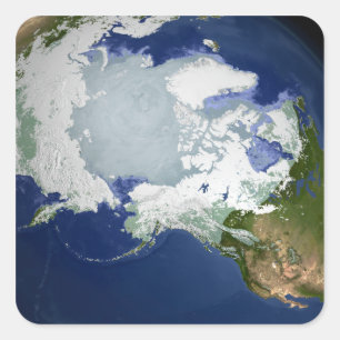 Zirkus-Arktische Permafrost Quadratischer Aufkleber