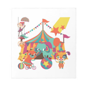 Zirkus-Ausführende Notizblock