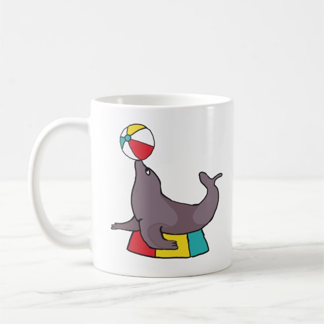 Zirkus Darstellendes Siegel Kaffeetasse (Links)
