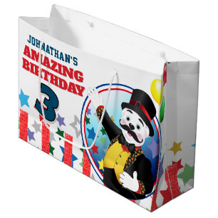 Zirkus-Eisbär-Ringmaster-Geburtstag Große Geschenktüte
