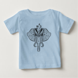 Zirkus-Elefant-Gekritzel Baby T-shirt
