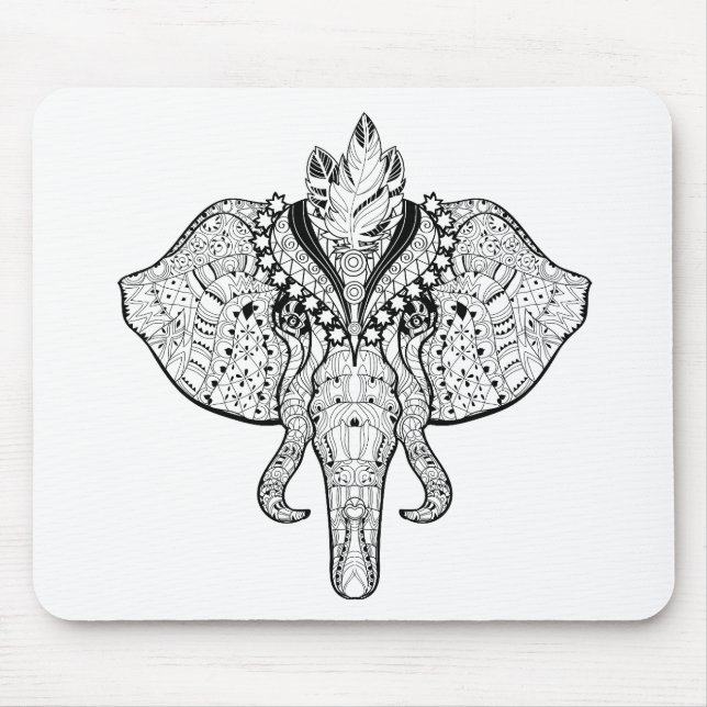 Zirkus-Elefant-Gekritzel Mousepad (Vorne)