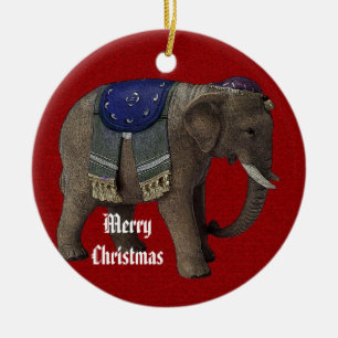 Zirkus-Elefant-Weihnachtsverzierung Keramikornament