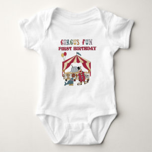 Zirkus-erste Geburtstags-T-Shirts und Geschenke Baby Strampler