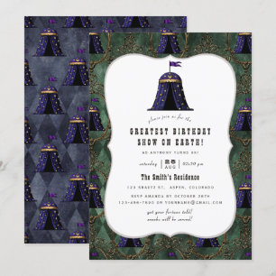 Zirkus Geburtstagsfeier im Vintage-Stil Einladung