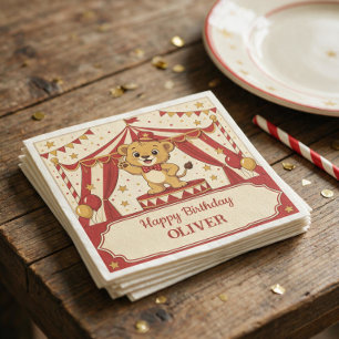 Zirkus-Geburtstagsfeier im Vintage-Stil Serviette