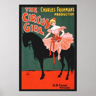 Zirkus im Retro-Stil, klassische Unterhaltung Poster