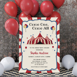 Zirkus-Karneval-Baby-Party im Vintage-Stil Einladung