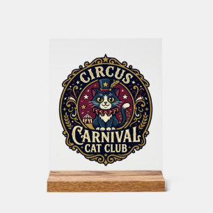 Zirkus Karneval Katze Vater Geschenkidee - Zirkus Acrylschild