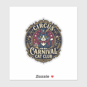 Zirkus Karneval Katze Vater Geschenkidee - Zirkus  Aufkleber
