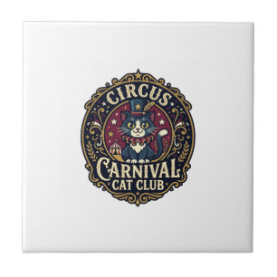 Zirkus Karneval Katze Vater Geschenkidee - Zirkus Fliese