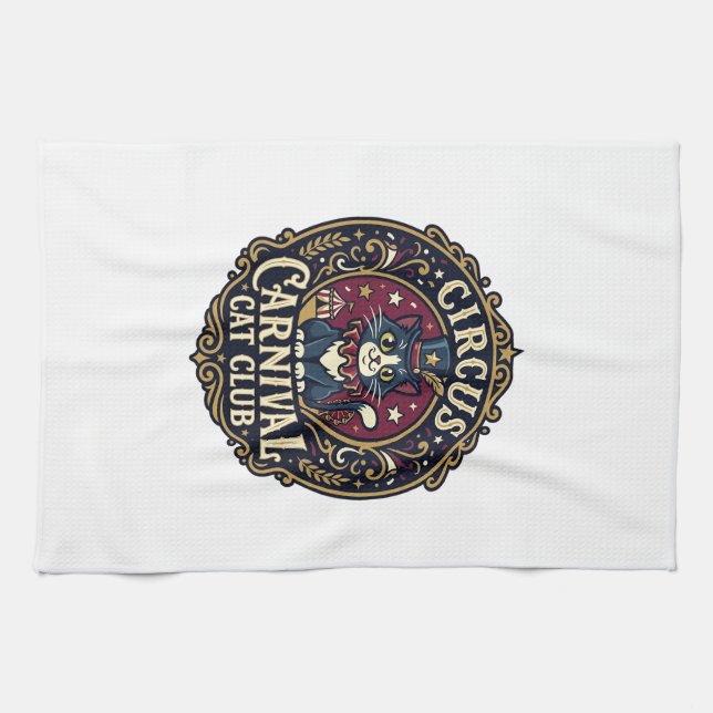 Zirkus Karneval Katze Vater Geschenkidee - Zirkus  Geschirrtuch (Horizontal)