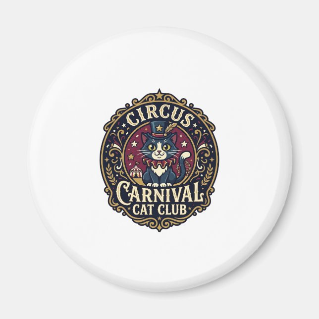 Zirkus Karneval Katze Vater Geschenkidee - Zirkus  Magnet (Vorne)