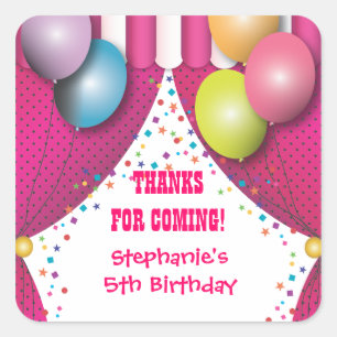 Zirkus-Karnevals-Geburtstag danken Ihnen Aufkleber