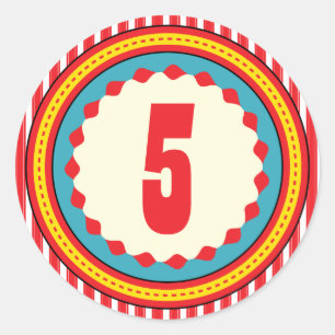 Zirkus-Karnevals-Geburtstags-Party-Aufkleber Runder Aufkleber