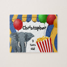 Zirkus-Karnevals-Gewohnheits-Geburtstag Puzzle