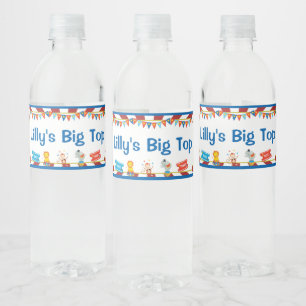 Zirkus-Party-Flasche beschriftet Wasserflaschenetikett