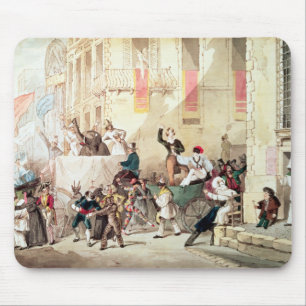Zirkus-Prozession in Italien, 1830 Mousepad