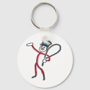 Zirkus Ringmeister Stickman Schlüsselanhänger