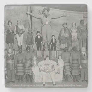Zirkus-Seitenshow-Freaks Steinuntersetzer