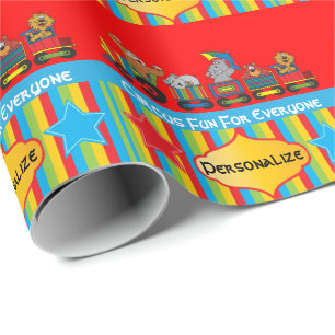 Zirkus-Spaß-Babyparty-Thema Geschenkpapier