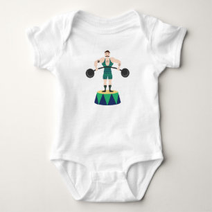 Zirkus-Strongman Baby Strampler