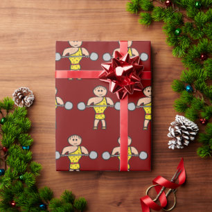Zirkus-Strongman Geschenkpapier