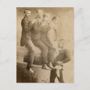 Zirkus-Strongman im Vintage-Stil Postkarte