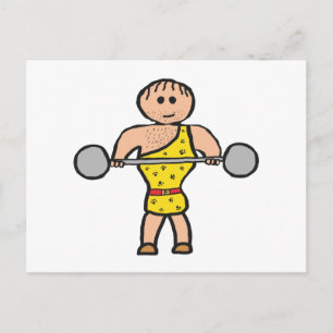 Zirkus-Strongman Postkarte