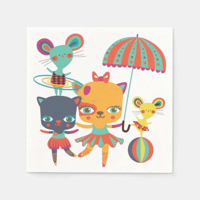 Zirkus-Süssen Serviette (Vorderseite)