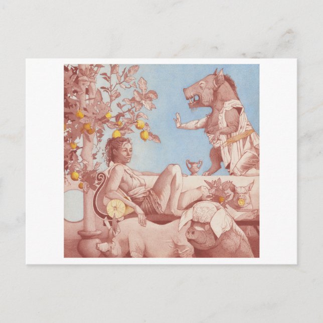 Zirkus und Schweine Postkarte (Vorderseite)