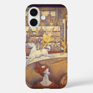 Zirkus von Georges Seurat, Vintage-Pointillismus-K iPhone 16 Hülle