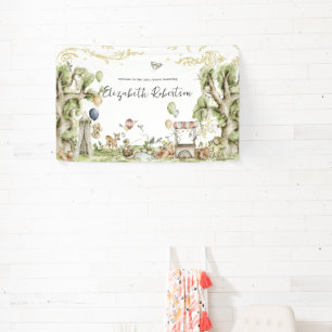 Zirkus   Willkommen zur Wald-Baby-Party Banner