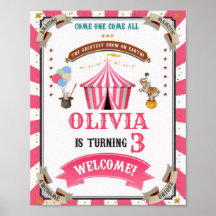 Zirkus Willkommensparty-Schild Festival Willkommen Poster
