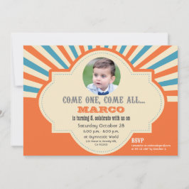 Zirkus| Zollspezifisches Foto| Geburtstag Einladung